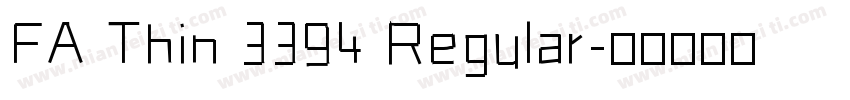 FA Thin 3394 Regular字体转换